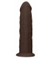 Коричневый фаллоимитатор без мошонки Silicone Dildo Without Balls - 15 см.