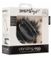 Черное гладкое виброяйцо Vibrating Egg - 8 см.