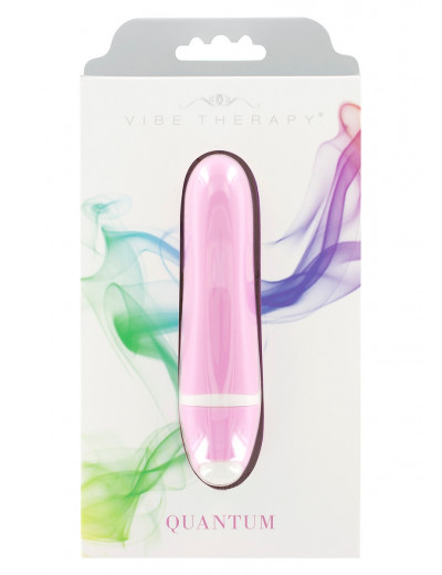 Розовый мини-вибратор Vibe Therapy Quantum - 9 см.