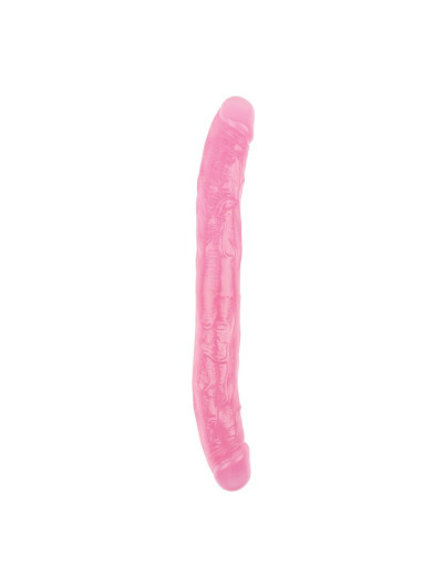 Розовый двусторонний фаллоимитатор 12.8 Inch Dildo - 32,5 см.