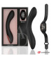 Черно-золотой вибратор с пультом-часами Anne s Desire Curve G-Spot Vibe Wireless Watchme - 20,5 см.