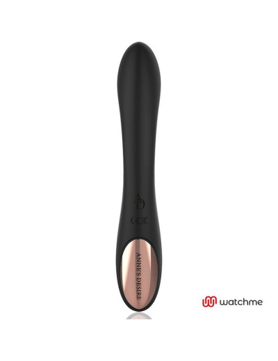 Черно-золотой вибратор с пультом-часами Anne s Desire Curve G-Spot Vibe Wireless Watchme - 20,5 см.