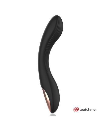 Черно-золотой вибратор с пультом-часами Anne s Desire Curve G-Spot Vibe Wireless Watchme - 20,5 см.
