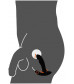 Черный вибромассажер простаты с функцией римминга Plug with Perineum Stimulator - 16,6 см.
