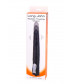 Чёрный вибромассажер Long John Realistic Thrusting Vibrator с функцией толкания - 20 см.