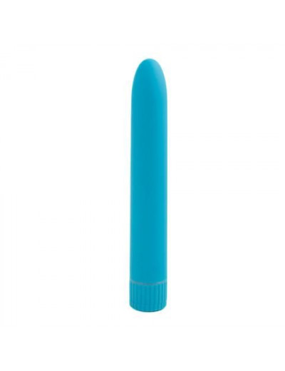 Голубой вибромассажер Climax Smooth 7  Vibe - 17,8 см.