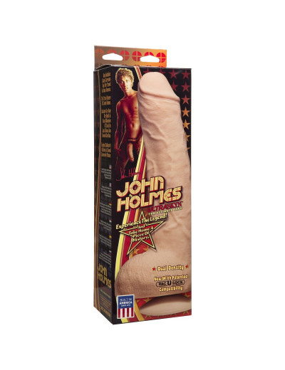 Телесный фаллоимитатор John Holmes ULTRASKYN Realistic Cock with Removable Vac-U-Lock Suction Cup - 25,1 см.