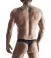 Трусы-стринги wetlook с сетчатыми вставками