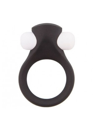 Чёрное эрекционное виброкольцо LIT-UP SILICONE STIMU RING 2 BLACK