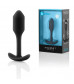 Чёрная пробка для ношения B-vibe Snug Plug 1 - 9,4 см.