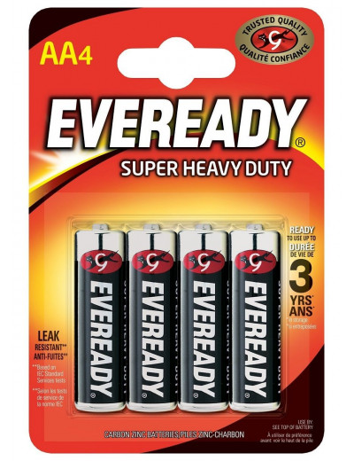 Батарейки EVEREADY SUPER R6 типа AA - 4 шт.