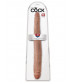 Двусторонний кофейный дилдо 16  Tapered Double Dildo - 40,6 см.