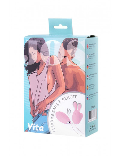Нежно-розовый набор VITA: вибропуля и вибронасадка на палец