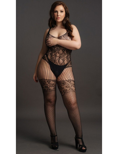 Ажурный кэтсьюит Lace and Fishnet Bodystocking