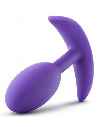 Фиолетовая анальная пробка Wearable Vibra Slim Plug Medium - 10,1 см.