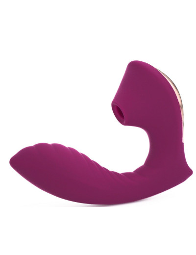 Фиолетовый вибромассажёр с вакуумной стимуляцией Vaginal   Suction Lover