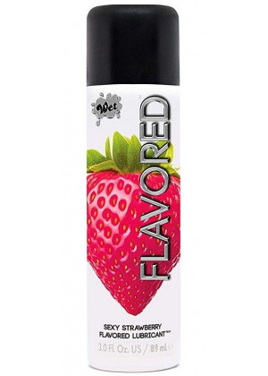 Лубрикант Wet Flavored Sexy Strawberry с ароматом клубники - 89 мл.