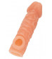Телесная закрытая насадка с шершавой головкой Cock Sleeve 007 Size M - 15,6 см.