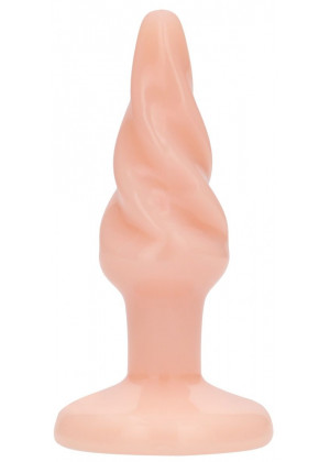 Телесная витая анальная пробка Rounded 5 Inch - 12,7 см.