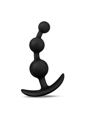 Черная анальная цепочка Platinum Small Anal Beads - 13,3 см.