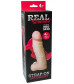Реалистичная насадка с мошонкой REAL Standard - 15,5 см.