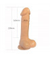 Телесный фаллоимитатор 8 Inch Carved DIldo - 22 см.