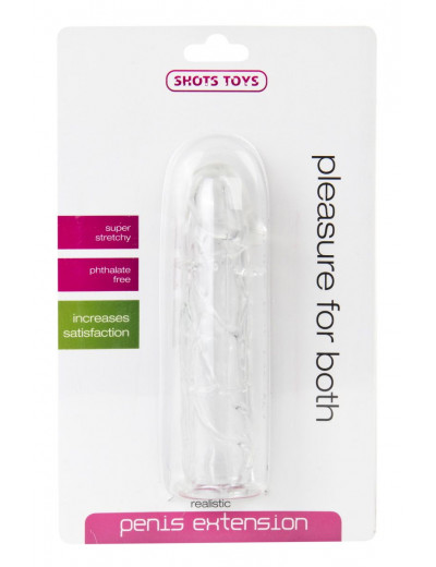 Прозрачная насадка с шипами Realistic Spikey - 13 см.