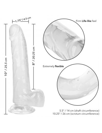 Прозрачный фаллоимитатор Size Queen 6  - 20,25 см.