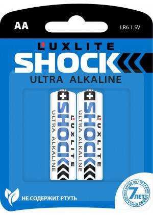 Батарейки Luxlite Shock (BLUE) типа АА - 2 шт.