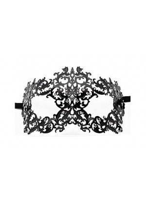 Чёрная металлическая маска Forrest Queen Masquerade