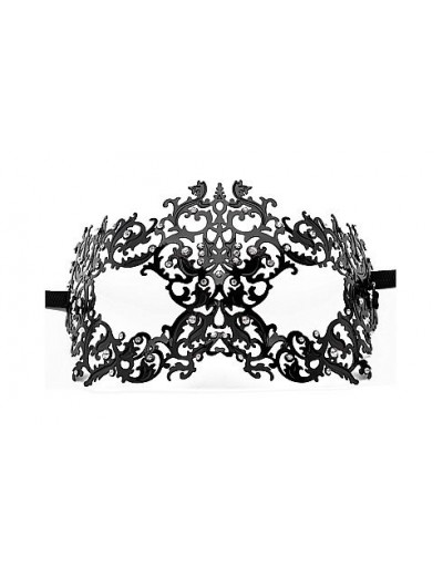 Чёрная металлическая маска Forrest Queen Masquerade