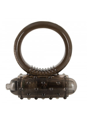 Дымчатое эрекционное виброкольцо Vibro Ring Dark