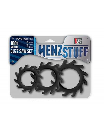 Набор из 3 эрекционных колец MENZSTUFF BUZZ SAW COCK RING SET