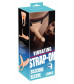 Телесный фаллопротез с вибрацией Vibrating Strap-On - 23 см.