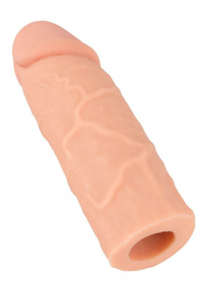 Телесная насадка-реалистик Extension Sleeve - 15,5 см.