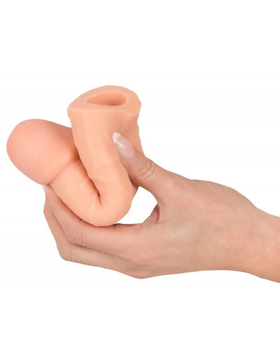 Телесная насадка-реалистик Extension Sleeve - 15,5 см.