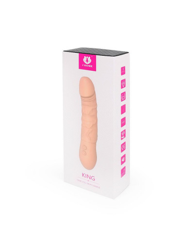 Фиолетовый вибратор-ротатор KING - 22,6 см.