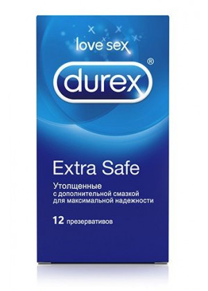 Утолщённые презервативы Durex Extra Safe - 12 шт.
