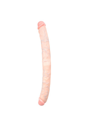Телесный двусторонний фаллоимитатор Mr Long Dong - 48 см.