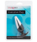 Серебристо-черная анальная пробка Executive Plug - 11,5 см.