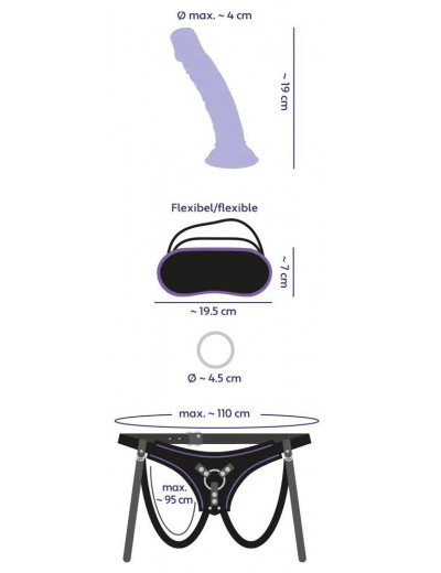 Женский страпон Strap-on Kit for Playgirls - 19 см.