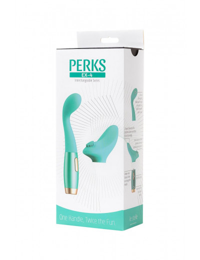 Нереалистичный вибратор Le Stelle PERKS SERIES EX-4 с 2 сменными насадками