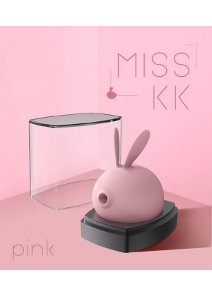 Розовый вакуумный стимулятор клитора Miss KK