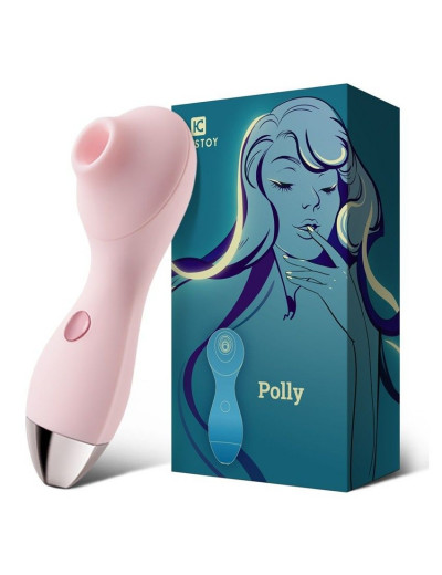 Нежно-розовый мембранный стимулятор клитора Polly - 13,3 см.