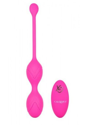 Розовые вагинальные шарики с ДУ и функцией памяти Remote Dual Motor Kegel System