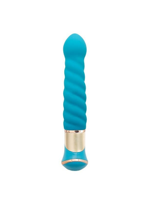Голубой вибратор-ротатор ECSTASY Deluxe Charismatic Vibe - 21 см.