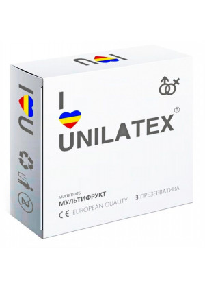 Разноцветные ароматизированные презервативы Unilatex Multifruits - 3 шт.