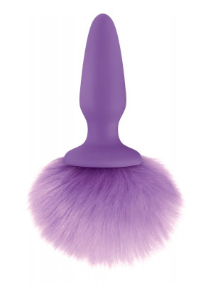 Фиолетовая анальная пробка с фиолетовым заячьим хвостом Bunny Tails Purple