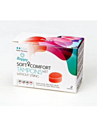 Нежно-розовые тампоны-губки Beppy Tampon Wet - 2 шт.