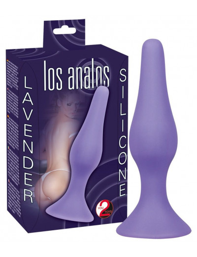 Фиолетовая анальная пробка Los Analos Lila Analplug - 13 см.